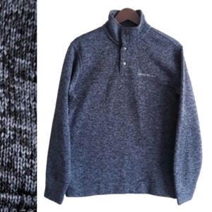 Eddie Bauer Men’s Snap Placket Radiator Fleece Pullover Top - Sz Medium Navy